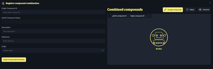 Register combinations form
