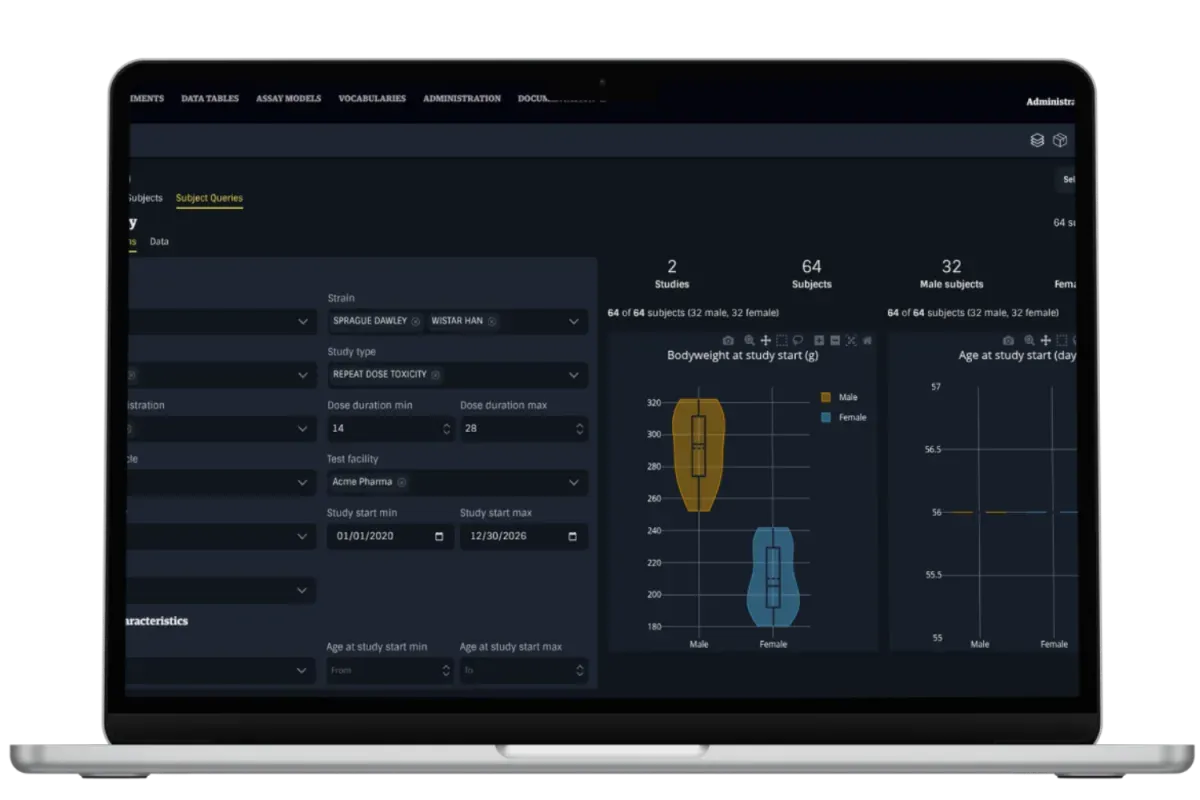 grit platform dashboard showing structured research data